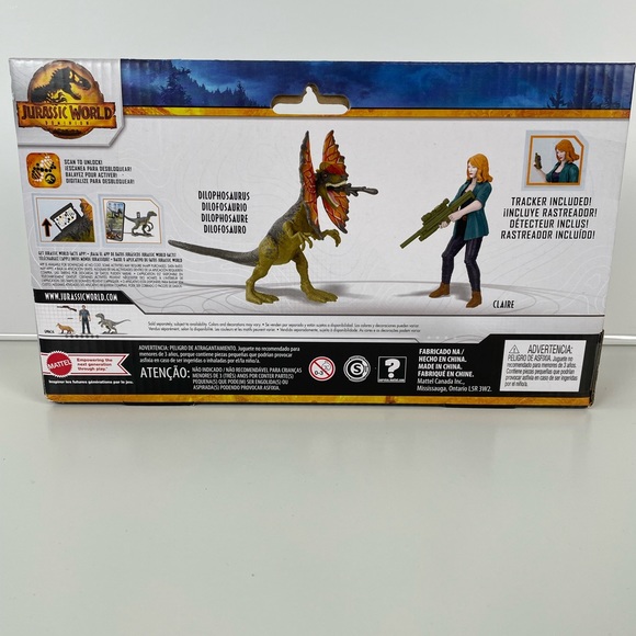 JURASSIC WORLD Dilophosaurus-Figur Mit Geräuschen & Pfeil-Attacke – 20 Cm, Authentisches Design, Für Kinder Ab 4 Jahren, Wilder Kampfspaß (HNT66)